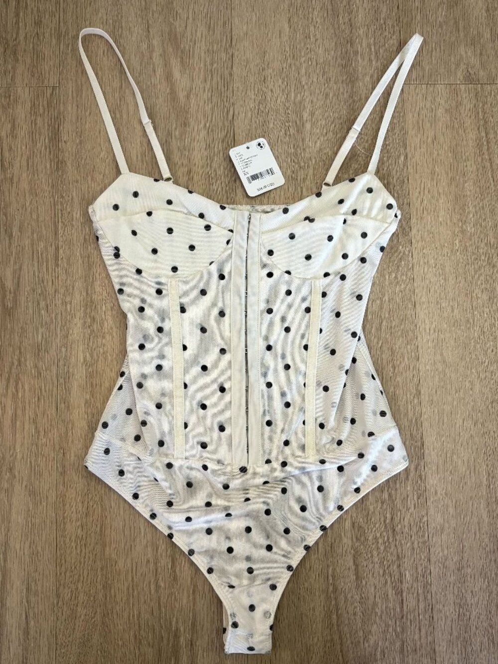 NWT x Free People Printed Night Rhythm Corset Bodysuit - Size XS
